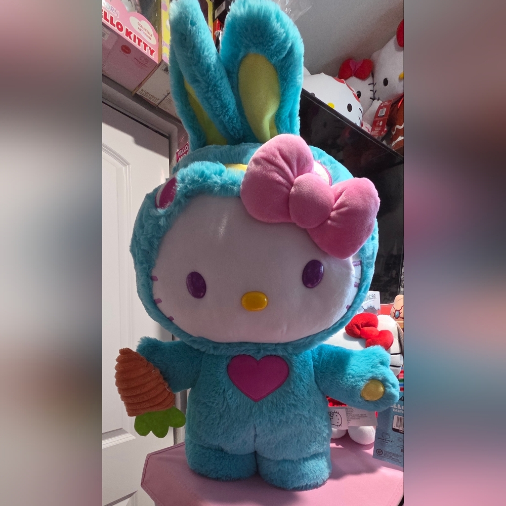 Hello Kitty Plush Toy with Pink Bow